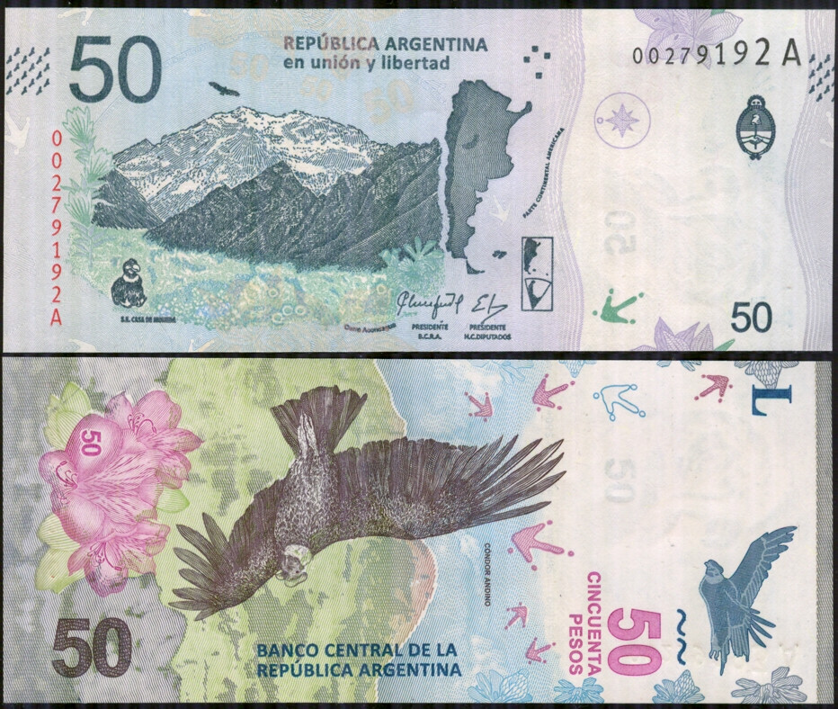 Argentina Аргентина - 50 Pesos 2018 UNC Полтава - фото 1