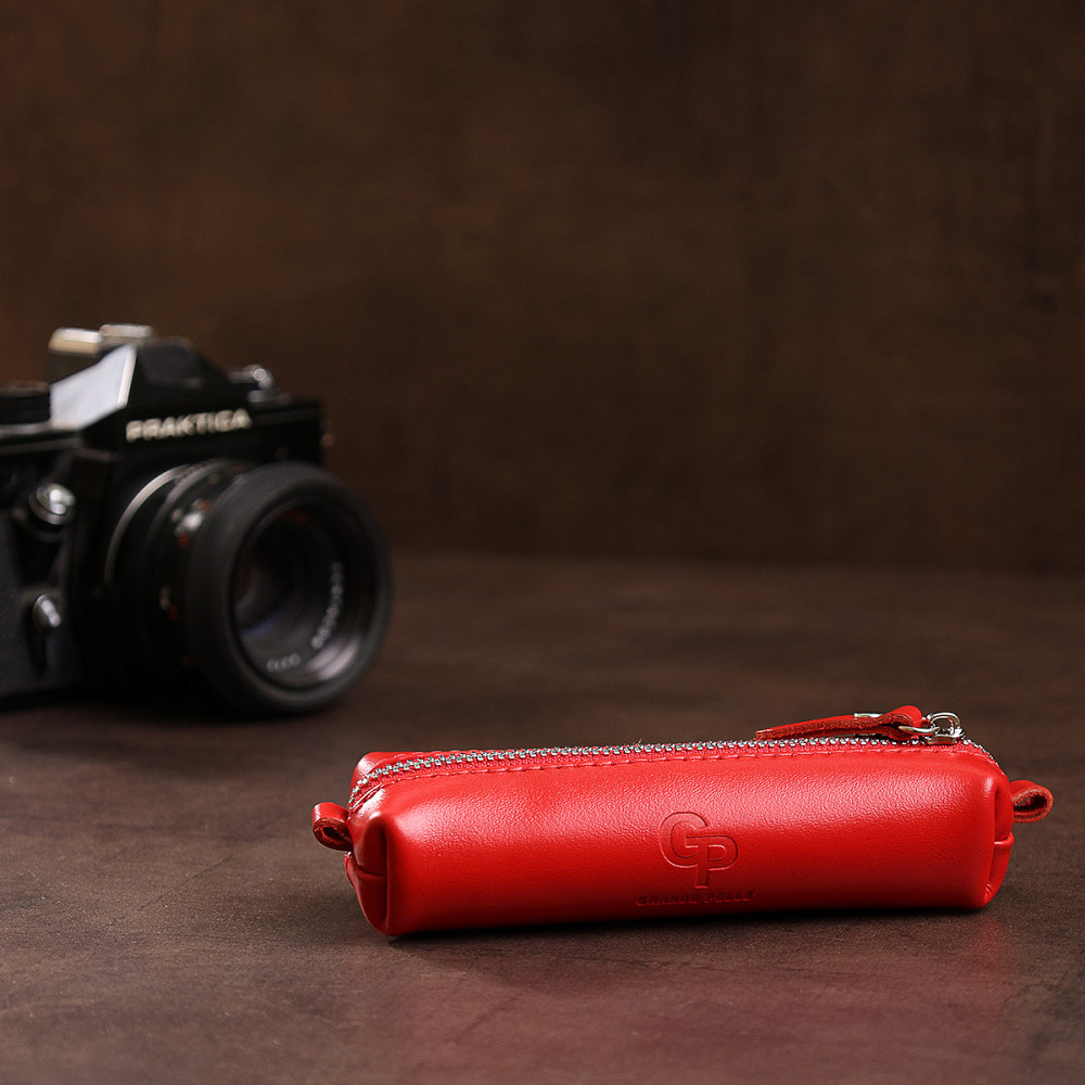 Небольшая кожаная ключница GRANDE PELLE 11530 Красный Киев - изображение 8