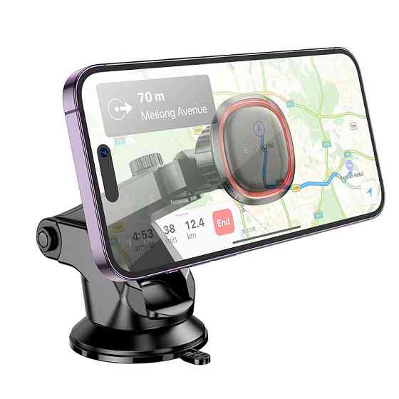 Автотримач для телефона BOROFONE BH125 Roman magnetic car holder (center console) Black and Red Киев