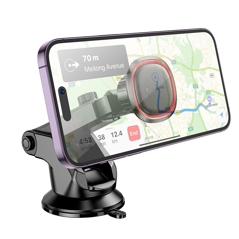 Автотримач для телефона BOROFONE BH125 Roman magnetic car holder (center console) Black and Red Киев - изображение 5