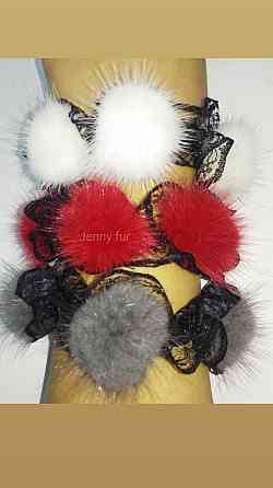 Гумка хутряна для волосся з норки Харків