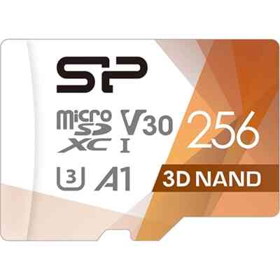Карта памяти Silicon Power 256Gb microSDXC U3 A1 V30 Superior Color 100R/80W + adapter (SP256GBSTXDU3V20AB) Винница