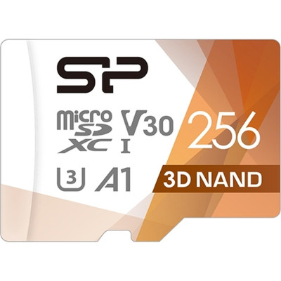 Карта памяти Silicon Power 256Gb microSDXC U3 A1 V30 Superior Color 100R/80W + adapter (SP256GBSTXDU3V20AB) Винница - изображение 2