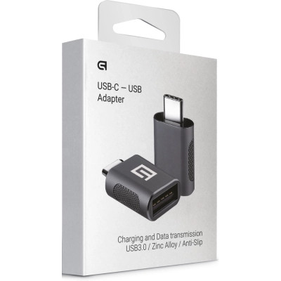Дата кабель OTG USB-C to USB-A Space Grey Armorstandart (ARM69356) Винница - изображение 4