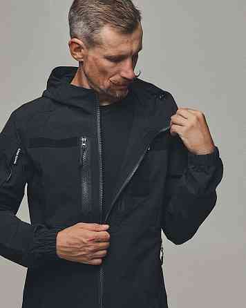 Армійська чоловіча демісезонна форма чорний, водонепроникний тактичний посилений костюм чорний Львів