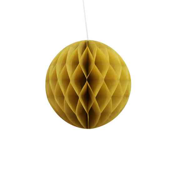 Шар из бумаги Соты 25 см кофейный Киев