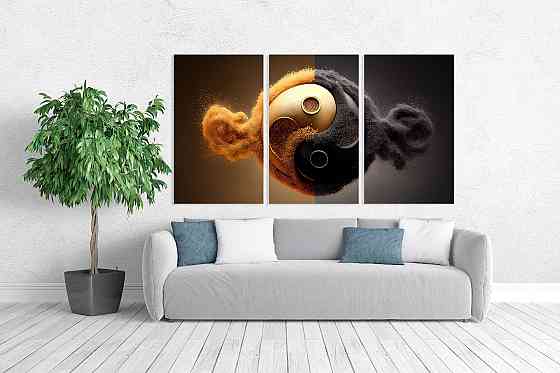 Модульна картина у вітальню/ спальню  Інь-Янь   ART-143_3A 70х130 см Київ