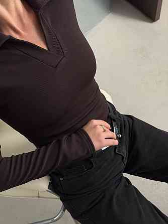 Женский базовый теплый гольф Рубчик на флисе с начесом Шоколад, 40/42 Одесса