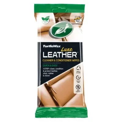 Серветки для очищення та кондиціювання шкіри Turtle Wax Fresh Luxe Leather Wipes "Шкіра Люкс" 24 шт Ковель - фото 1