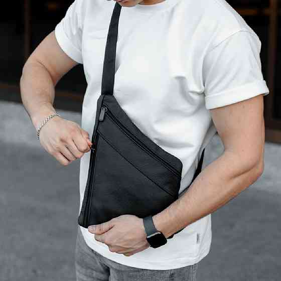 Мужская сумка через плечо вместительная, Кожаная сумка кросс-боди, Сумка-кроссбоди молодежная IJ-15 Львов