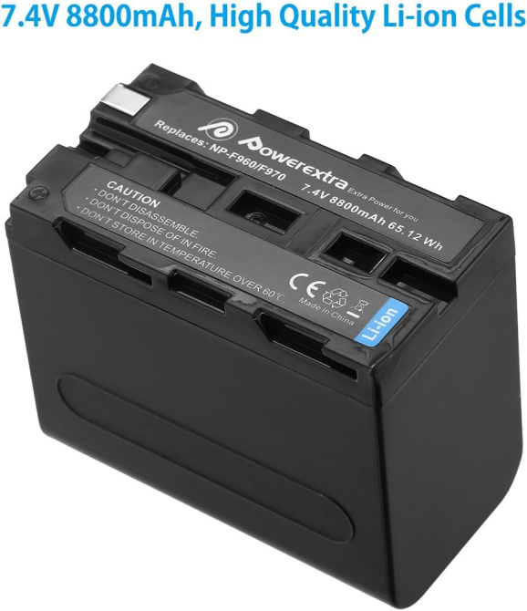 Аккумулятор Powerextra NP-F970 / NP-F960 / NP-F950 / NP-F930 8800 мАч для камер Sony, Li-ion Киев - изображение 2