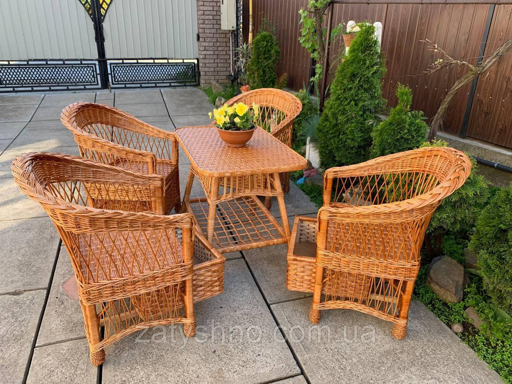 Меблі з лози з кріслами з шухлядами Київ - фото 4