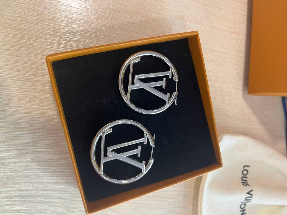 Луї Віттон сережки / Louis Vuitton круглі сережки Одеса - фото 3
