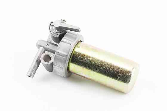 Кран паливний + фільтр у металевому корпусі (вхід/вихід убік) Київ