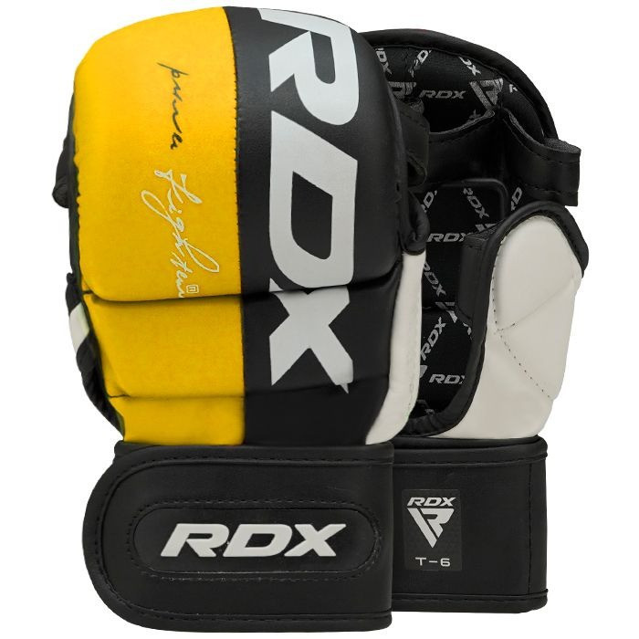 Перчатки для ММА RDX T6 Plus Rex Yellow XL с капой профессиональные боевые перчатки для тренировок и соревнов Киев - изображение 4