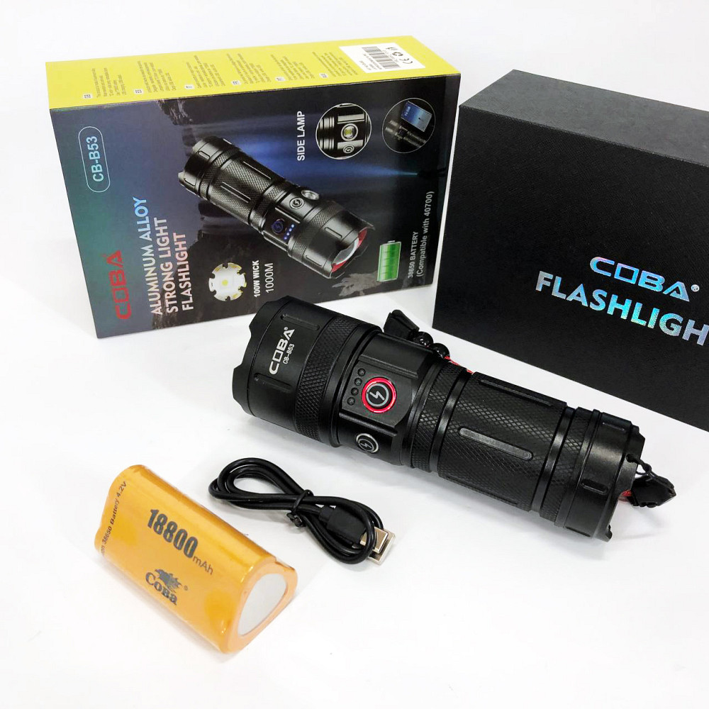 Ручной фонарь с высокой яркостью, Мощный фонарь с возможностью зарядки переносной лед лампой YR-37 Львов - изображение 7