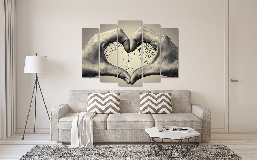 Модульна картина у вітальню/спальню Руки кохання LM009_5 115x170 см Київ - фото 2