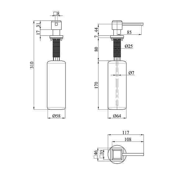 Дозатор для миючого засобу Kroner KRP Spender - SCH054 Київ