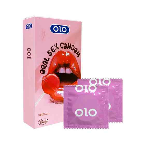 Презервативи OLO ультратонкі 001 оральні з полуничним смаком 10шт Sex Aura Київ