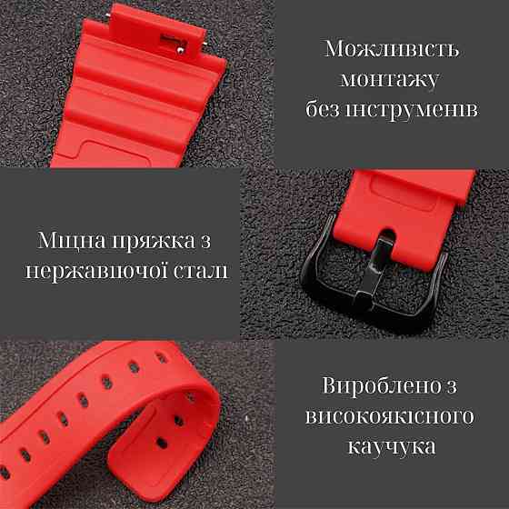 Ремінець + безель (рант) для Casio G-Shock GA-2100 Red GD SBR Київ