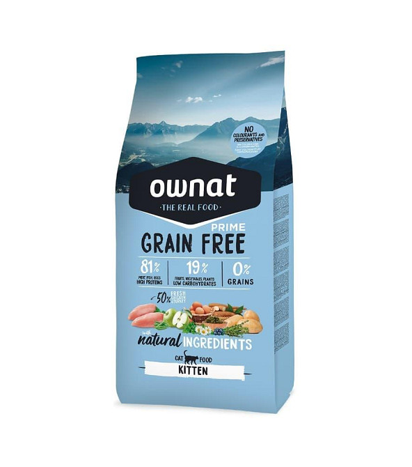 Сухий корм для кошенят Овнат Ownat Grain Free віком від 2 до 12 місяців, 3 кг Вінниця - фото 1