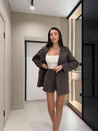 Женский стильный трендовый костюм двойка кашемир шерсть Шоколад, 46/48 Одесса