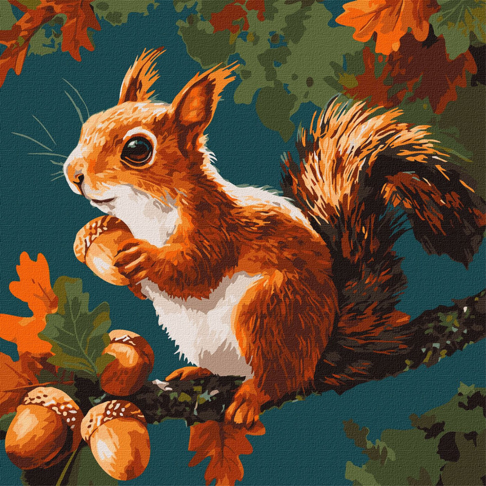 Картина за номерами "Горіхові скарби осені" KHO6817, 40х40 см Вінниця - фото 1