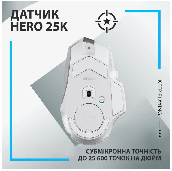 Миша Logitech G502 X LIGHTSPEED White (910-006189) (6823492) Киев - изображение 5