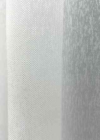 Тюль преміум сітка льон дощик “Linea” колір молочний 1962т Київ
