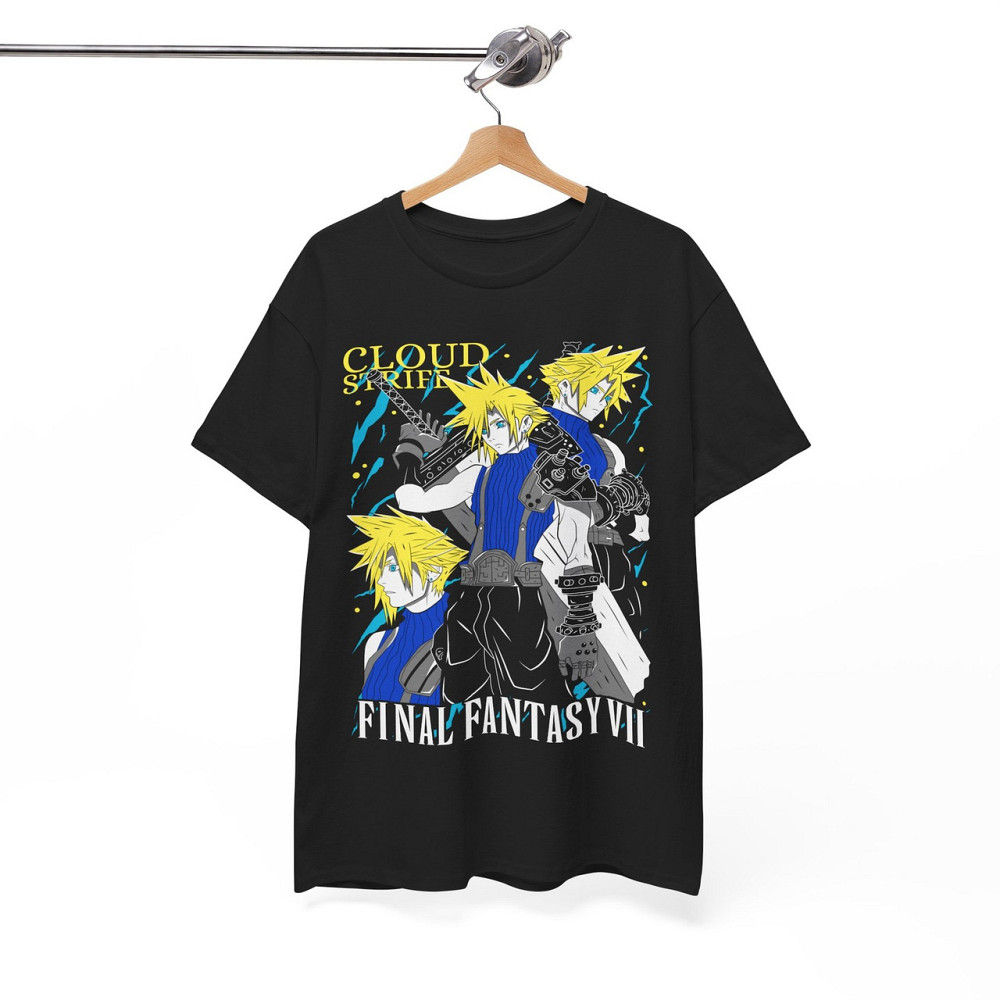 Футболка для хлопчика з аніме принтом Фінал Фантасй Фф Клоуд оверсайз (зріст від 165 до 180) Чорний AnimeJ0308m Дніпро - фото 8