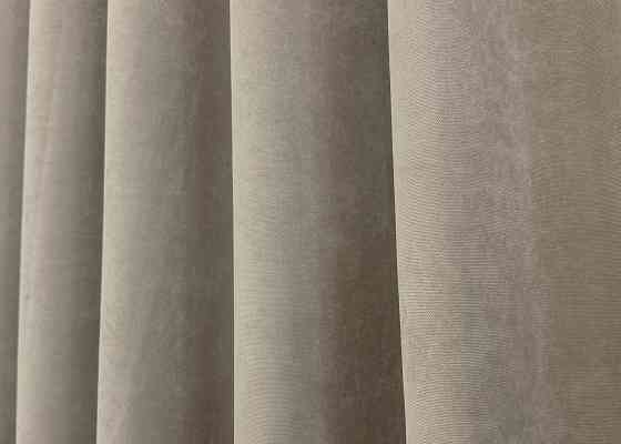 Комплект коротких штор VR-Textil Микровелюр Petek YL № 1708ш Тауп 130х170 см 2 шт (35-0404) Киев