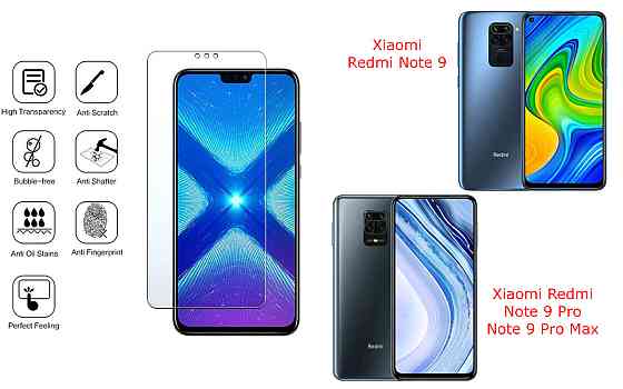 Захисне скло NeoGlass для Xiaomi Redmi Note 9, 9 Pro, 9 Pro Max – надпрозоре та стійке Київ