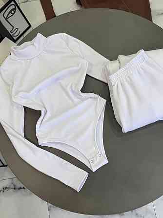 Женский базовый комплект с утеплением трехнитка на флисе Белый, 46/48 Одесса