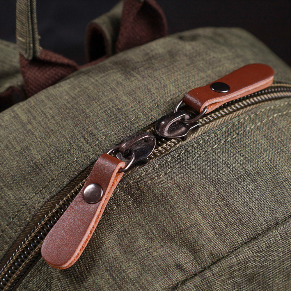 Практичный мужской рюкзак из текстиля Vintage 22242 Оливковый Киев - изображение 10