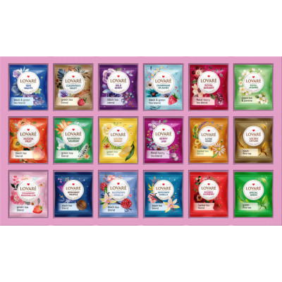 Чай Lovare "Great Party" 18 видов по 5 шт (lv.72878) Винница - изображение 3