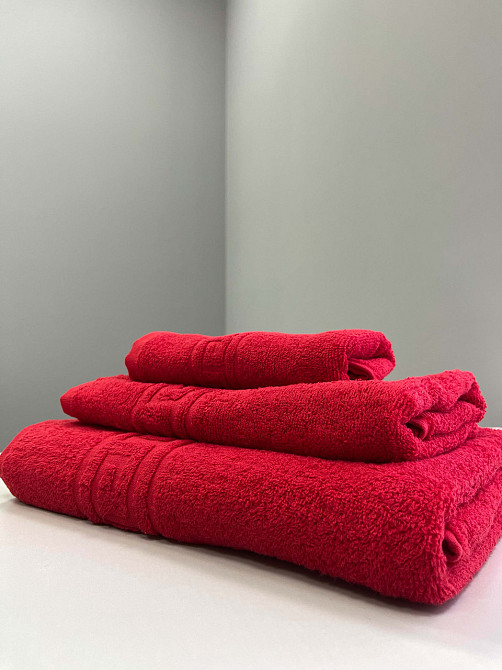 Махровое полотенце Ideal Textile Greek 33х60 см красный (56860578) Черновцы - изображение 2