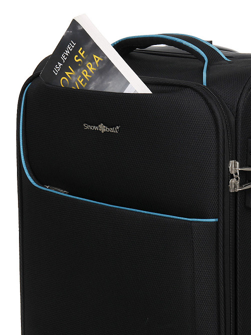 Чемодан тканевый SNOWBALL 22204 малый 55 см 4 колеса черный Киев - изображение 8