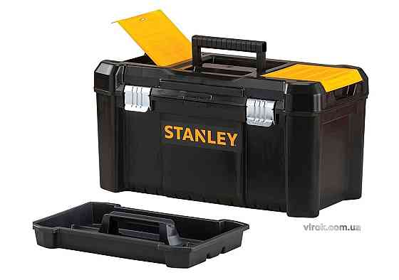 Ящик для інструментів STANLEY : 19", пластиковий, комірки в кришці, метлеві защіпки, 480х250х250 мм Одеса