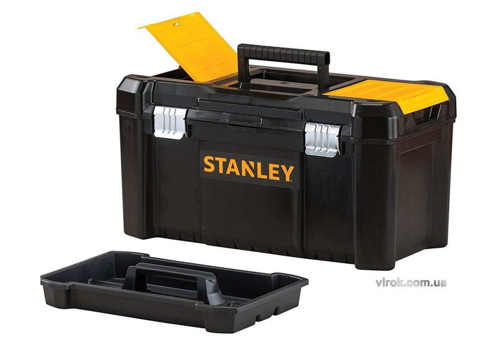 Ящик для інструментів STANLEY : 19", пластиковий, комірки в кришці, метлеві защіпки, 480х250х250 мм Одеса - фото 1