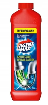 Гель Agent Max для прочищення труб і сифонів 1 кг Львів