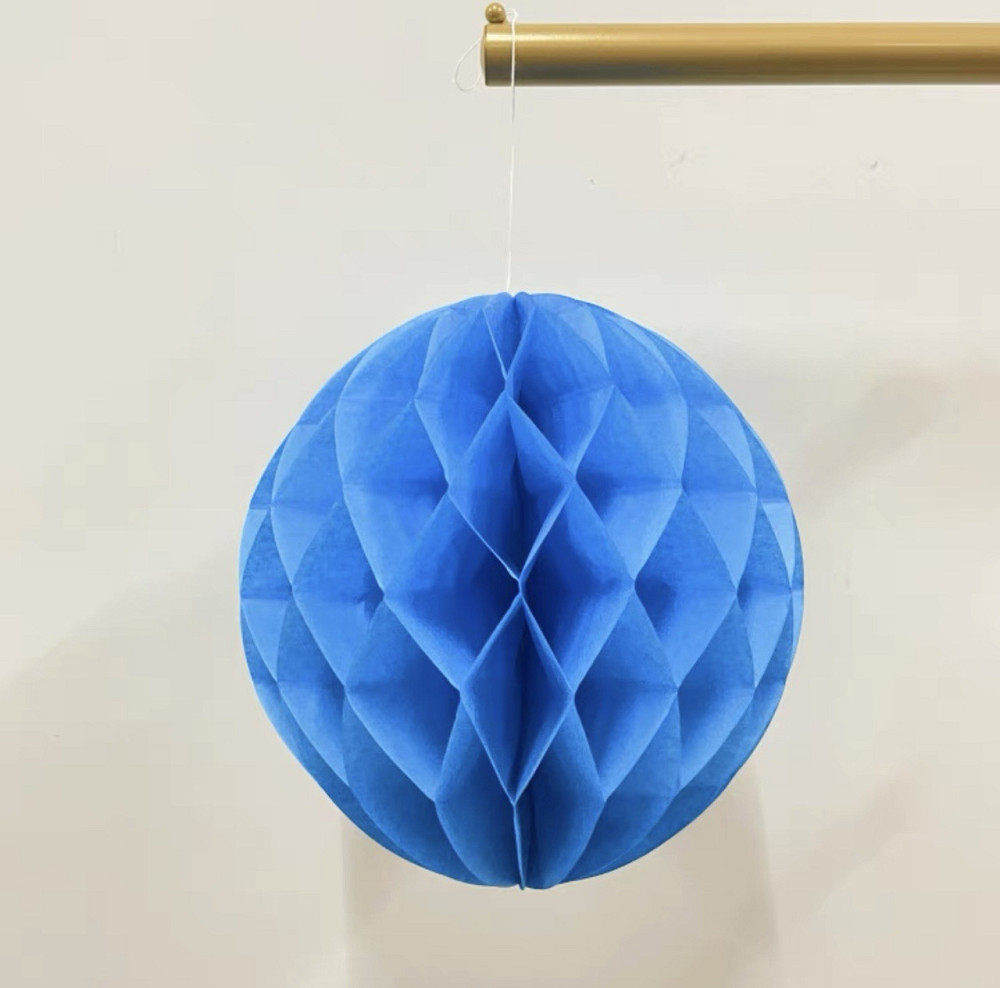 Шарик соты из бумаги для праздника 10 см голубой Киев - изображение 1