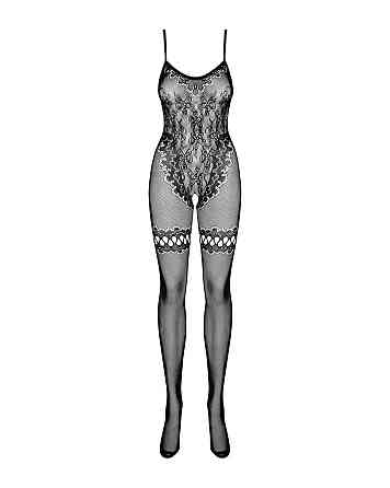 (SALE) Бодистокинг Obsessive Bodystocking F213 S/M/L, имитация кружевного боди и резинки для чулок Sex Aura Киев