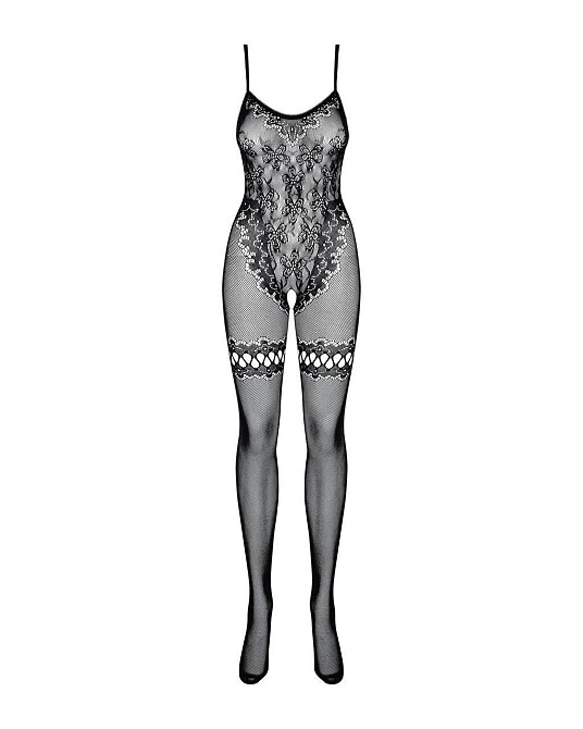 (SALE) Бодистокинг Obsessive Bodystocking F213 S/M/L, имитация кружевного боди и резинки для чулок Sex Aura Киев - изображение 6