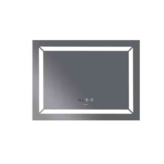 Дзеркало MIXXUS LIGHT MR01-80x60 з LED Touch, Anti-fog, димером, рег. яскравості, годинником (MI5998) Київ