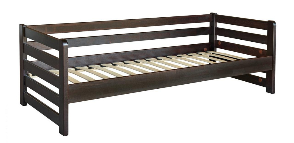 Кровать-тапчан Тони с ламелями Орех / Бук Львов - изображение 2