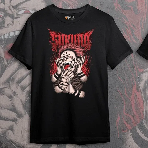 Футболка чоловіча з  принтом Магическая битва Сукуна Розмір 48 Anime0019 Дніпро - фото 1