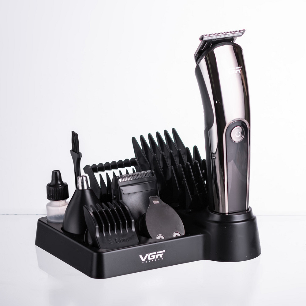 VGR Набір для стрижки волосся 5 в 1 машинка, триммер та бритва Vgr V-107 Коломия - фото 9