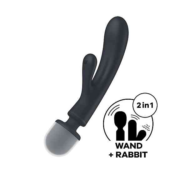 Вібратор-кролик з вібромасажером Satisfyer Triple Lover Grey, 3 мотори Sex Aura Київ