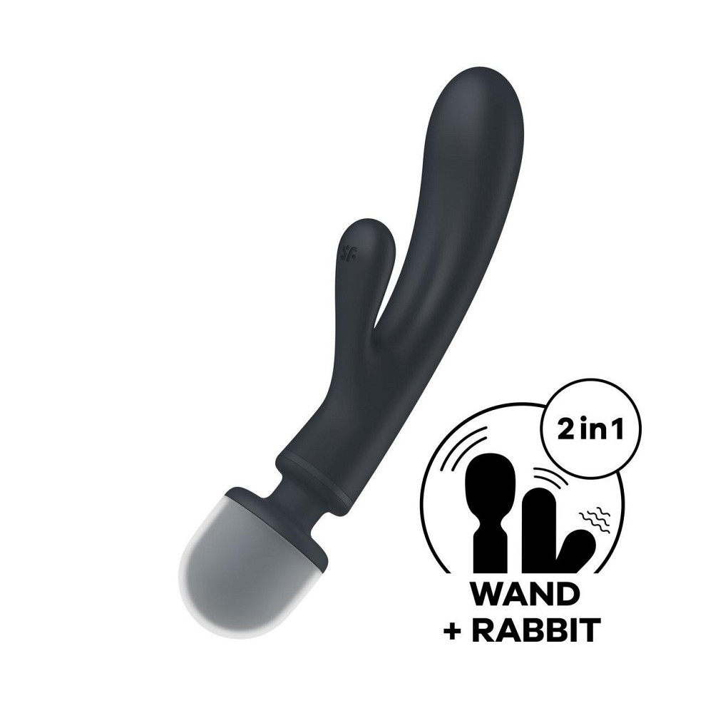 Вібратор-кролик з вібромасажером Satisfyer Triple Lover Grey, 3 мотори Sex Aura Київ - фото 1