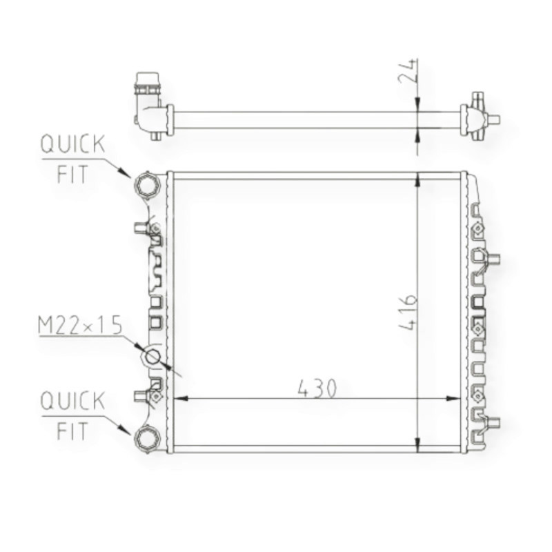 Радиатор охлаждения двигателя автомобиль Фольцваген Polo, автомобиль Шкода Rapid, Fabia 1.0-2.0 99- Мукачево - изображение 1